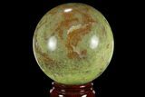 Polished Green Opal Sphere - Madagascar #95881-1